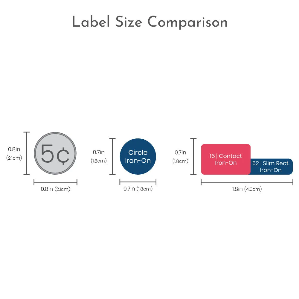 Neutral Color Iron-On Clothing Labels