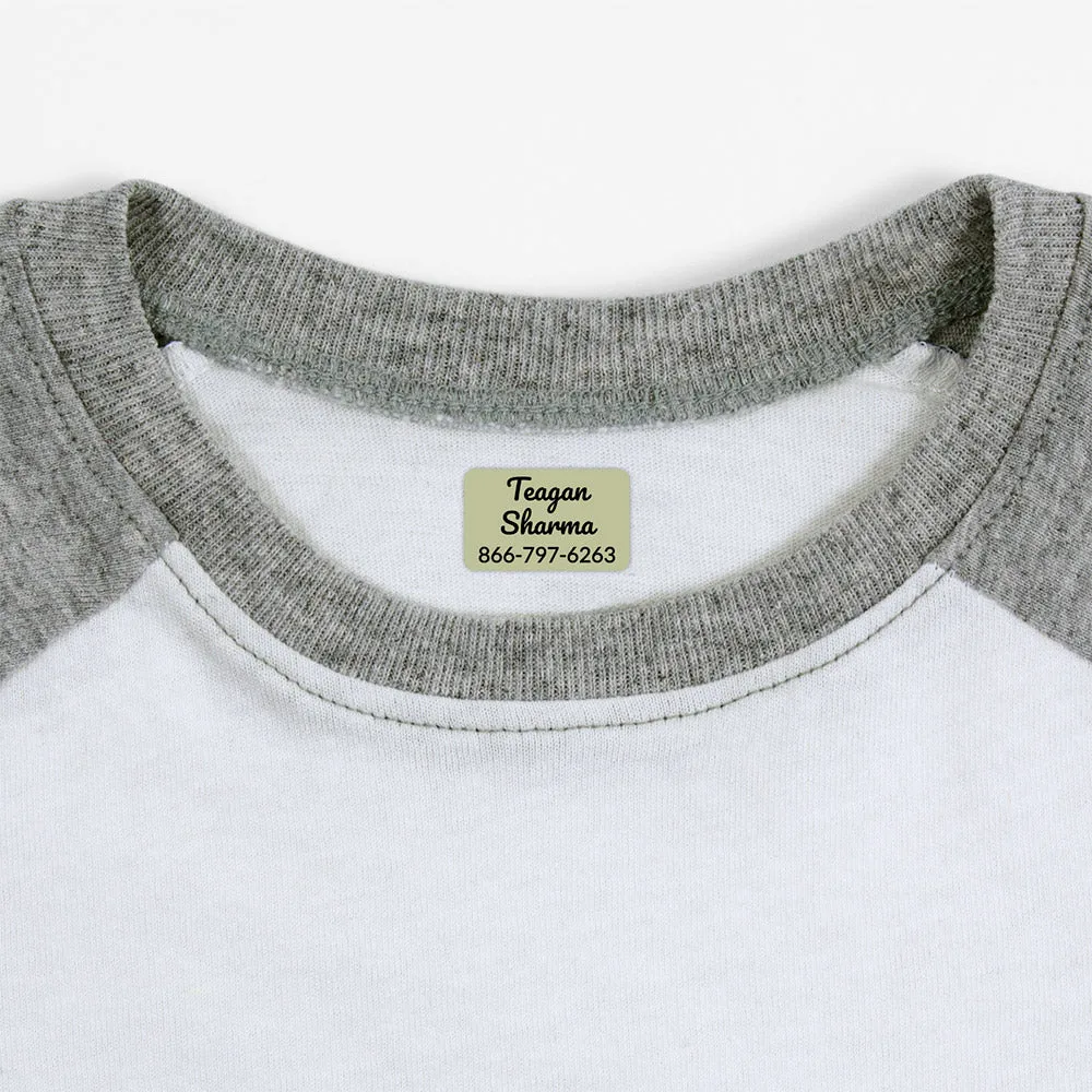 Neutral Color Iron-On Clothing Labels