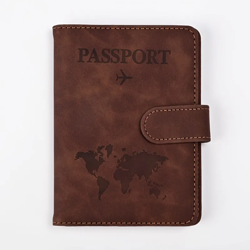 Premium Anti-Theft Travel Passport Wallet - RFID Shielded, Secure & Multifunctional - Durable PU Leather with Card Slots for Safe, Stylish Organization