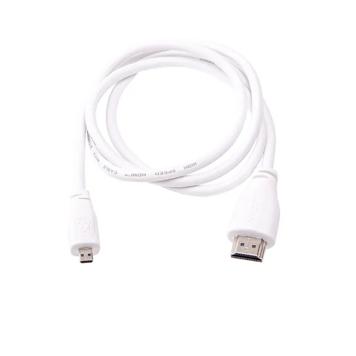 Raspberry Pi Micro HDMI To HDMI - 1m - White