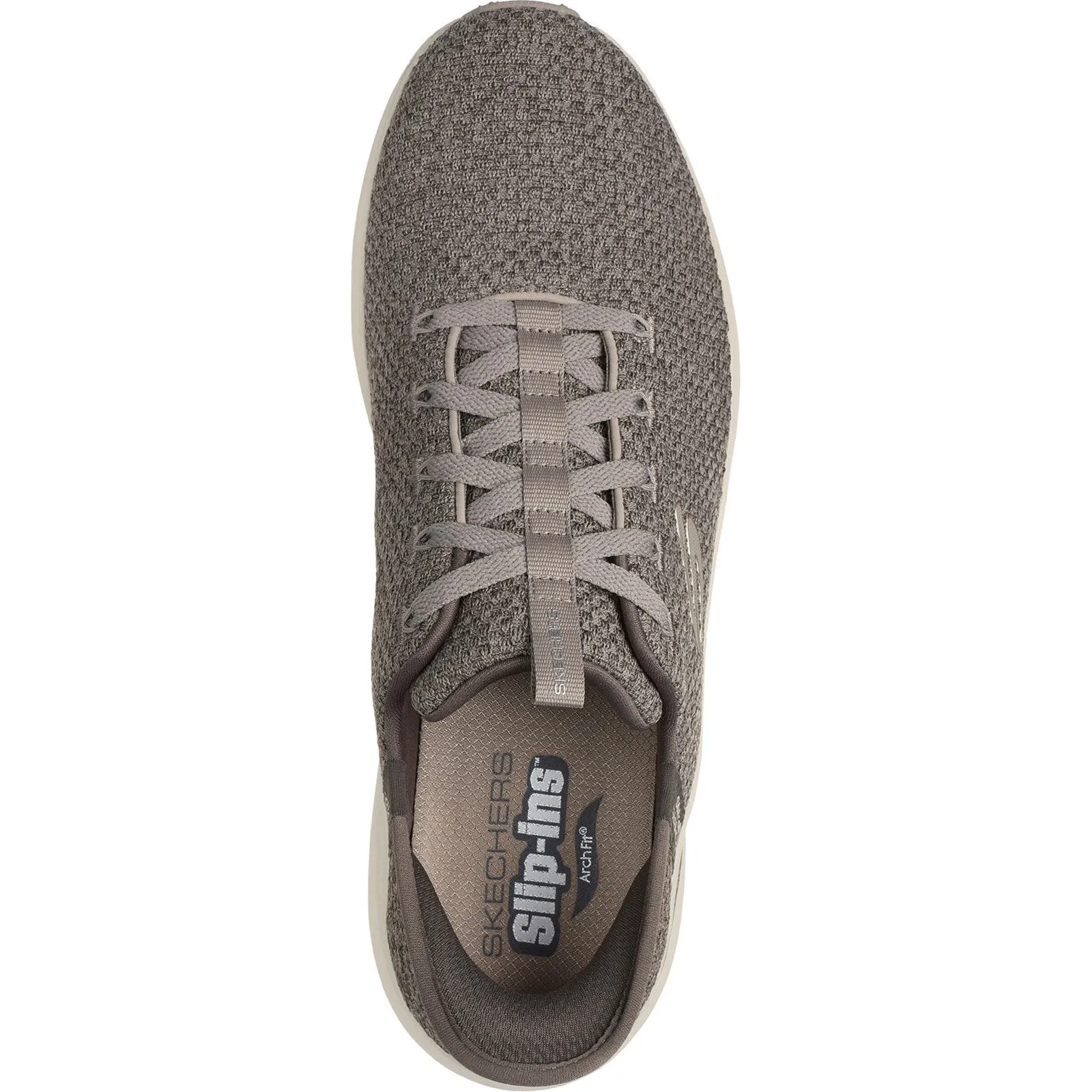 Skechers Mens Arch Fit 2.0 Look Ahead 232462-TPE Taupe Lace Up Shoe