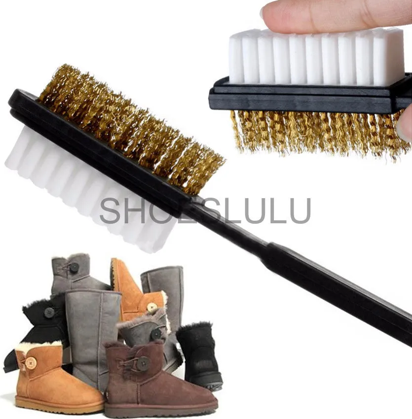 Suede & Nubuck 2 Ways Leather Large Brush Cleaner with Longer Wires