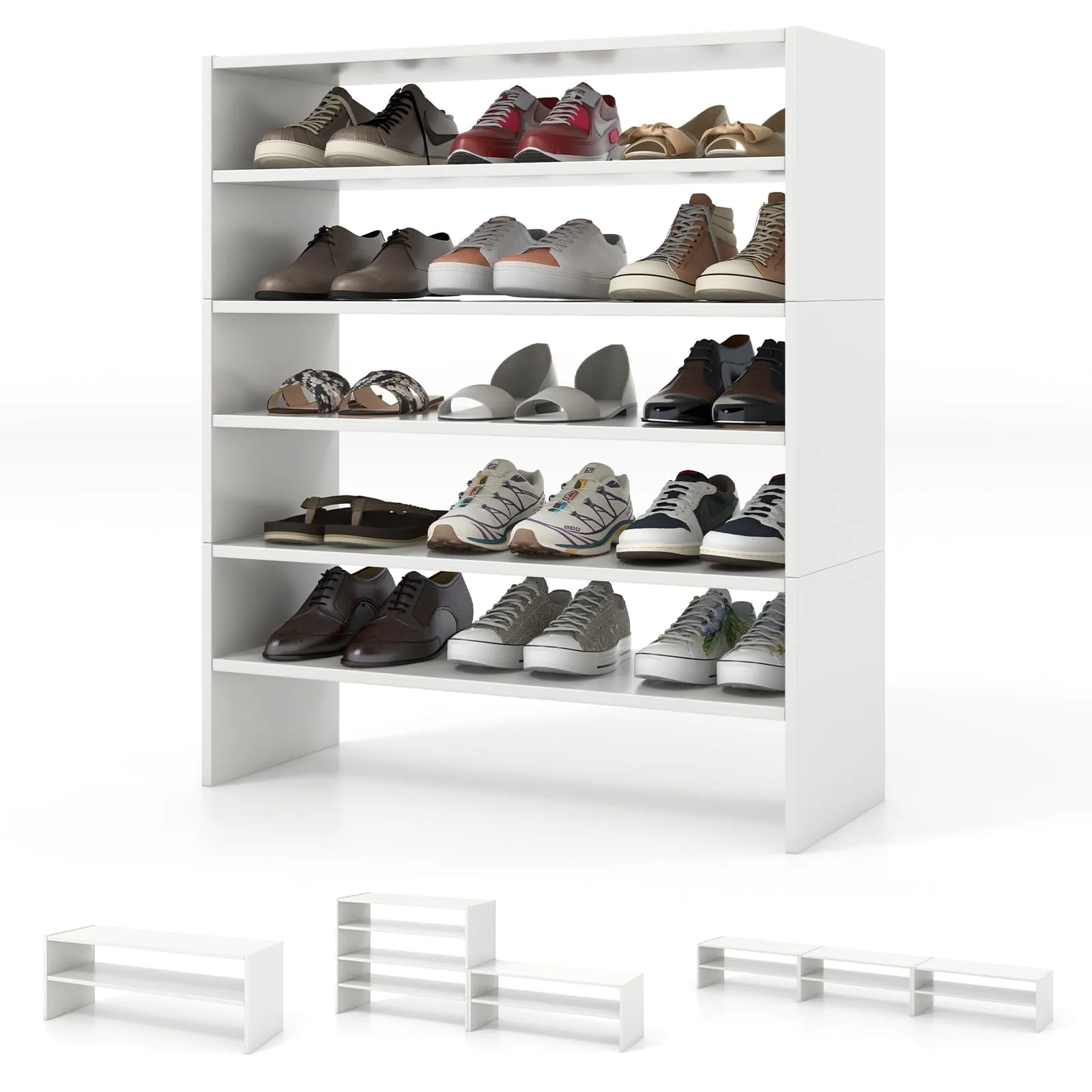 Tangkula 3-in-1 Vertical Shoe Rack