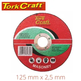 TORK CRAFT CUTTING DISC MASONRY 125 X 2.5 X 22.2MM ABR125M-1