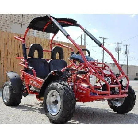 TRAILMASTER Mid XRX/R - Deluxe Go Kart Buggy With Reverse , Full roll cage and safety harness, Ages 10 and up, 196 CC Electric start.