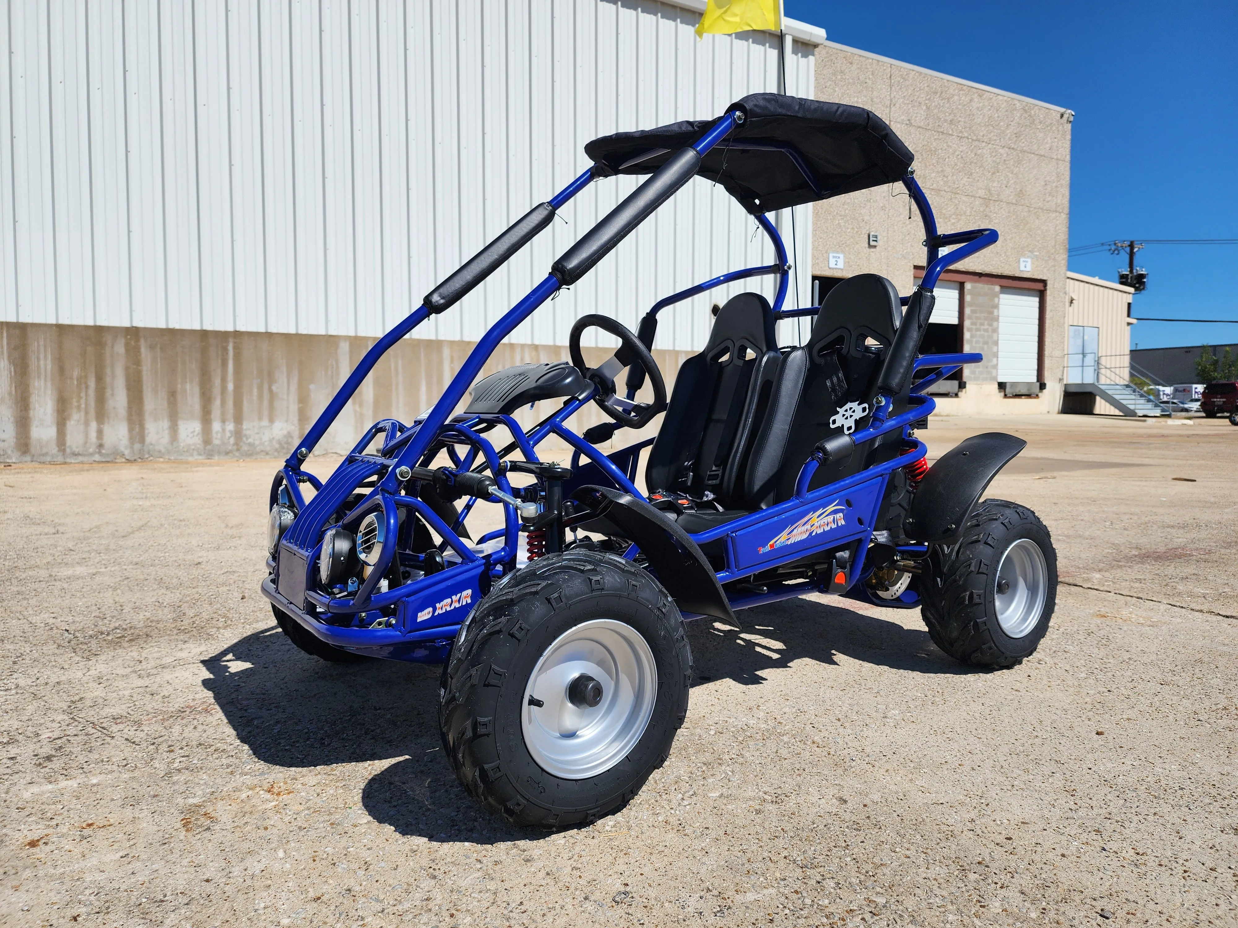 TRAILMASTER Mid XRX/R - Deluxe Go Kart Buggy With Reverse , Full roll cage and safety harness, Ages 10 and up, 196 CC Electric start.