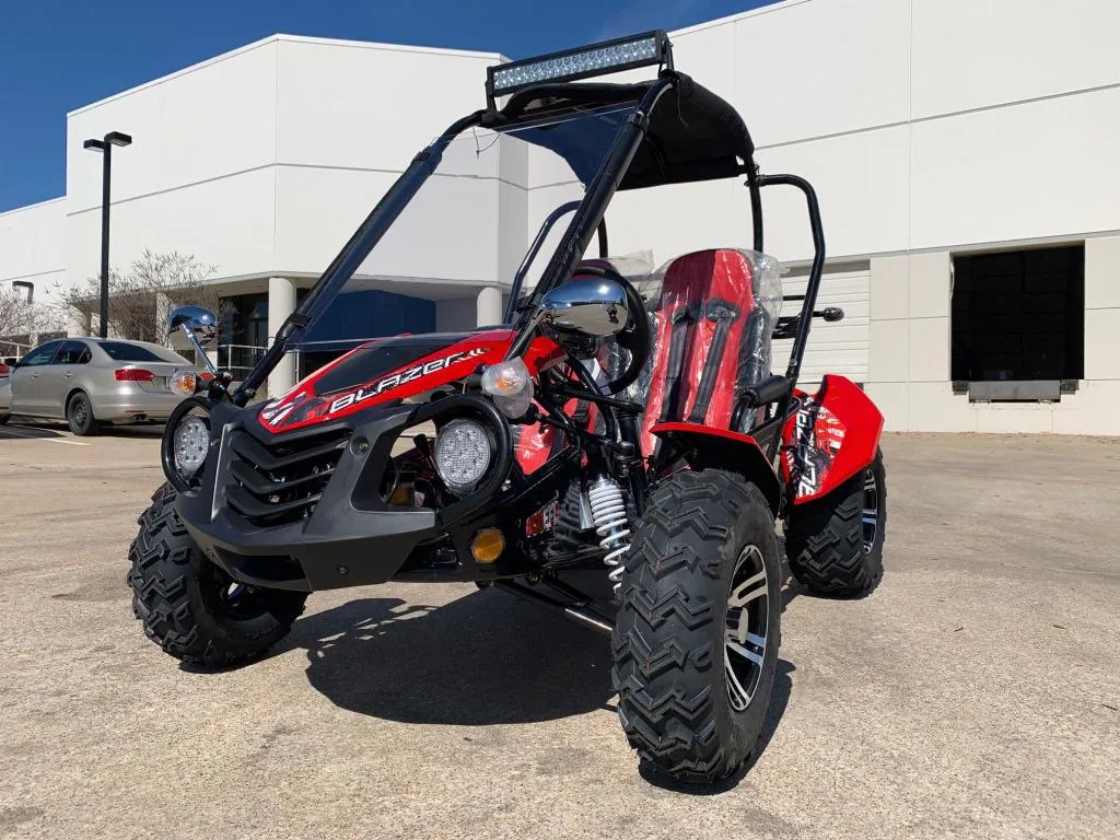 Trailmaster ULTRA BLAZER 200EX EFI Go Kart. Larger Tires, Custom Chrome Rims, Body Kit, Light Bar WindShield Fuel Injected