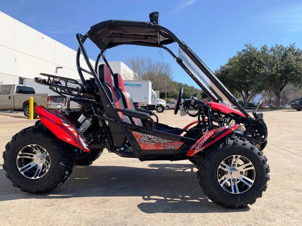 Trailmaster ULTRA BLAZER 200EX EFI Go Kart. Larger Tires, Custom Chrome Rims, Body Kit, Light Bar WindShield Fuel Injected