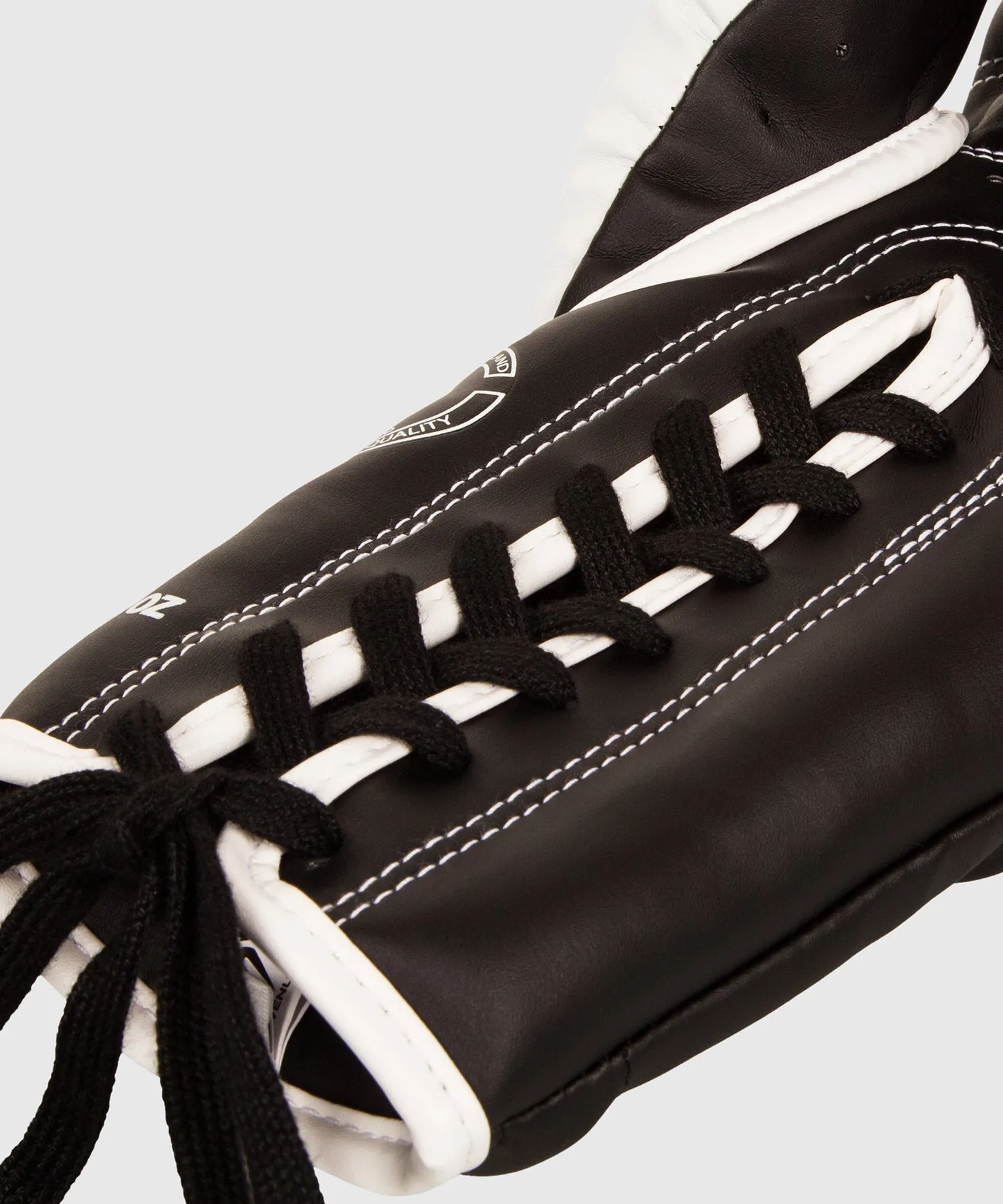 Venum Elite Boxing Gloves - with Laces - Black/White