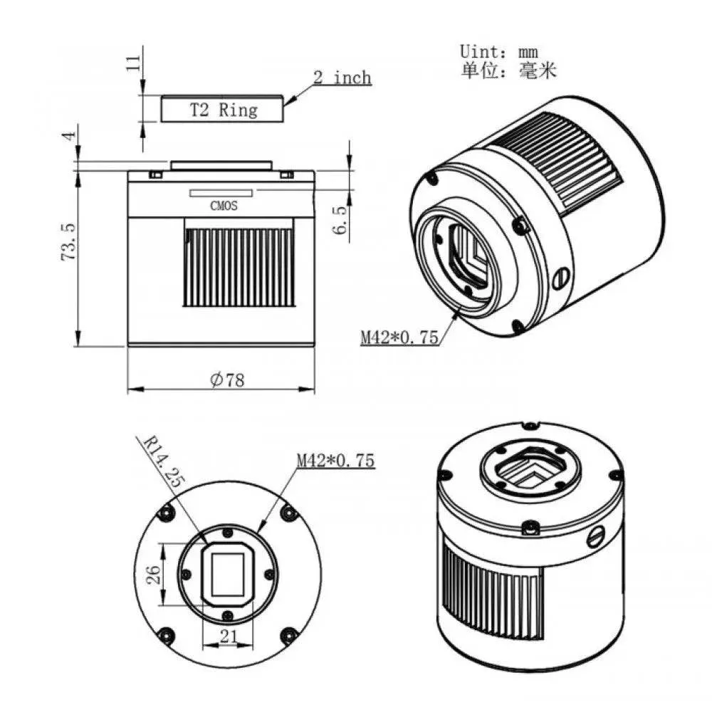 ZWO ASI183MC-Pro: High-Performance Astrophotography Camera with DDR Buffer